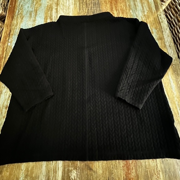 Talbots, black, quilted pull over top, 3X - Picture 1 of 6